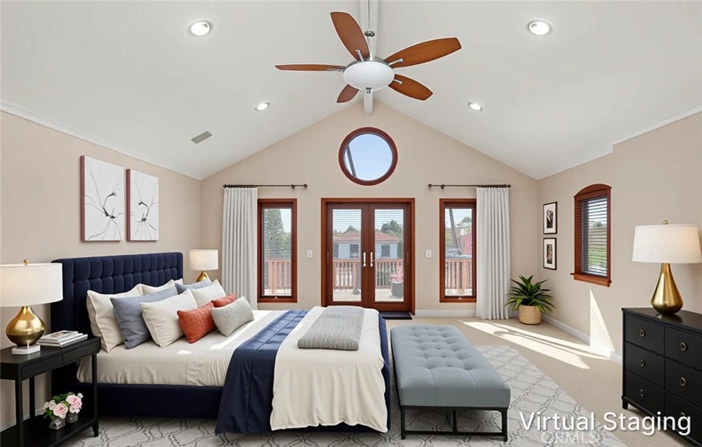 Primary suite at 116 Termino (virtually staged)